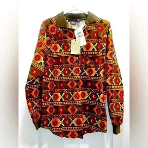 NWT Vintage Woolrich women’s Aztec button down shirt